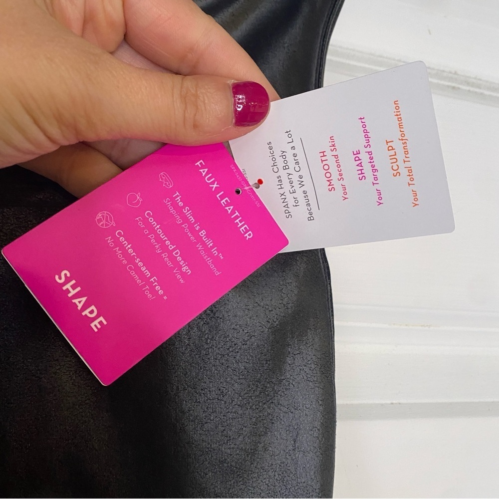 Spanx Faux Leather Leggings in Black Size Small New With Tags - Picture 7 of 7